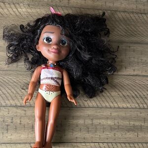 Disney Doll with Curly Black Hair and Colorful Outfit